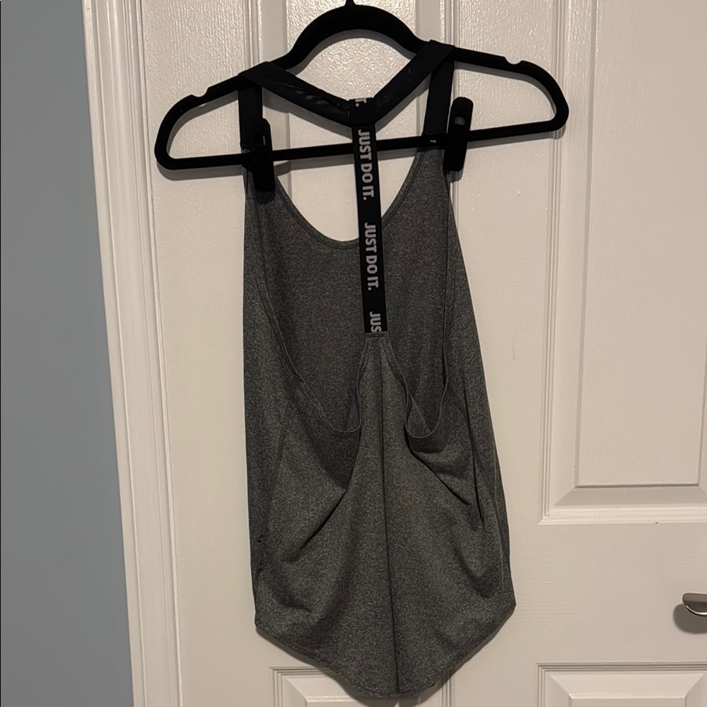 Nike Gray Sleeveless Backless Tank Top